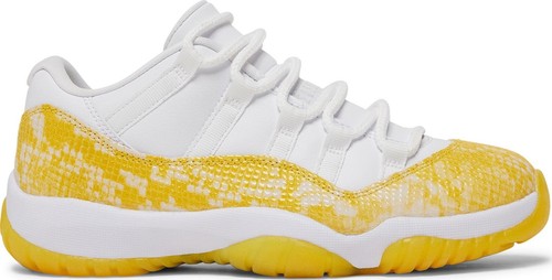 [AH7860-107] Женские кроссовки Air Jordan RETRO 11 LOW "ЖЕЛТАЯ ЗМЕИНАЯ КОЖА"