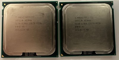 (2) Intel Processor Xeon 5130 CPU 2.0GHz 4MB 1333MHz LGA771 Matched Pair A1196