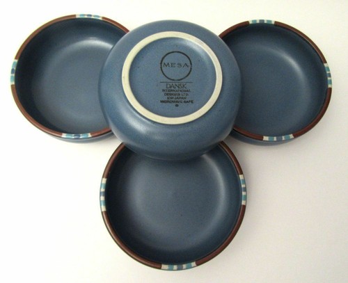 Set Of 4 Dansk MESA Sky Blue Soup Cereal Bowls Made In Japan - Excellent