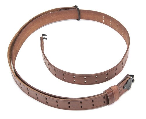 M1907 LEATHER RIFLE SLING Dated 1943 M1 GARAND SPRINGFIELD Drum Dyed Leather