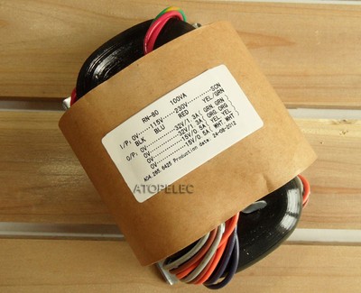 115V/230V 100W R-Core Transformer for Audio Amplifier Preamp AMP 32V+32V 15V+15V