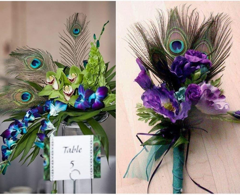 100pcs Natural Peacock Feathers with Eye Peacock Tail Feathers 10" - 12" (25-30c