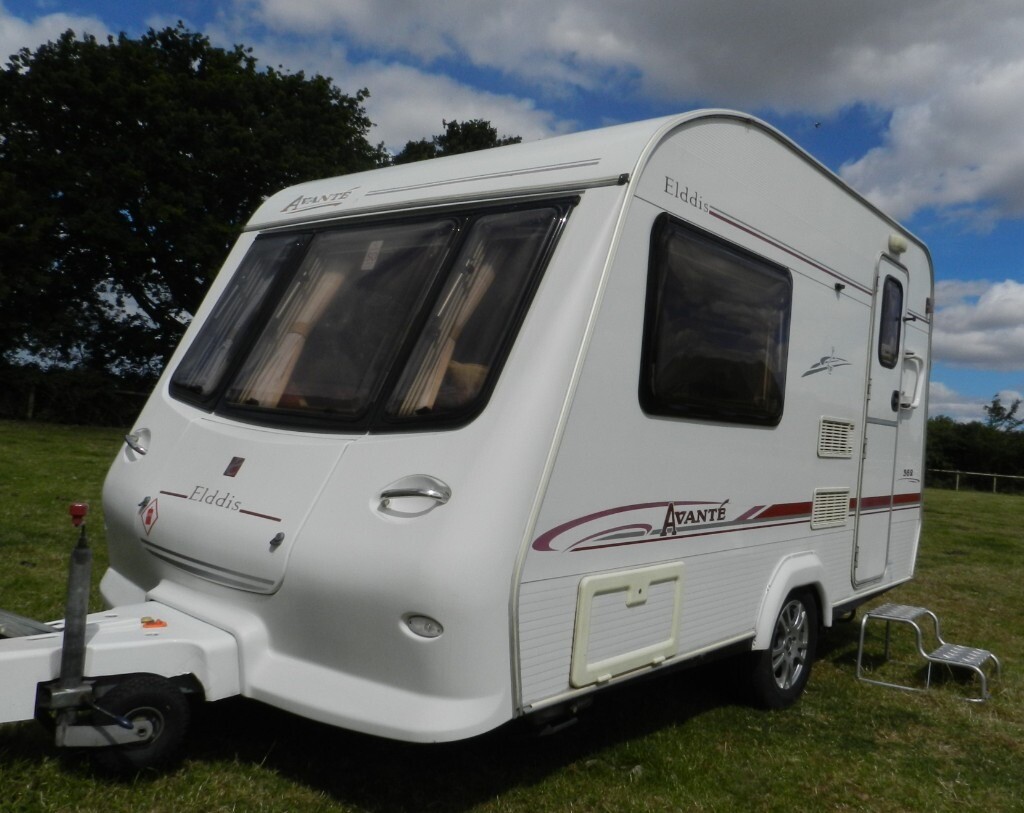 COMPACT ELDDIS AVANTE 362 SMALL LIGHTWEIGHT TOURING CARAVAN + AWNING MOTOR MOVER & MANY EXTRAS