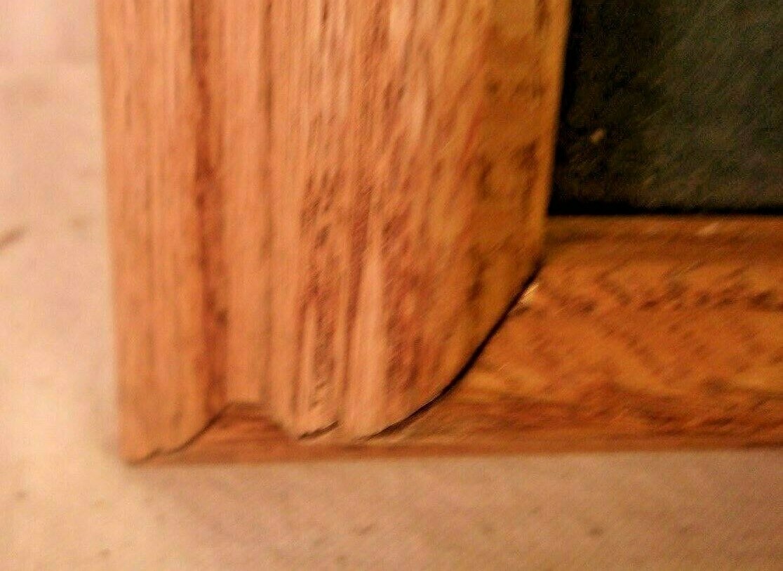 Vintage mid century OAK frame with print 12 1/2 x 14 1/2  holds 10x12