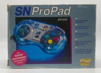 Super Nintendo SNES SN Pro Pad ProPad SV-334 Turbo Controller In Box 