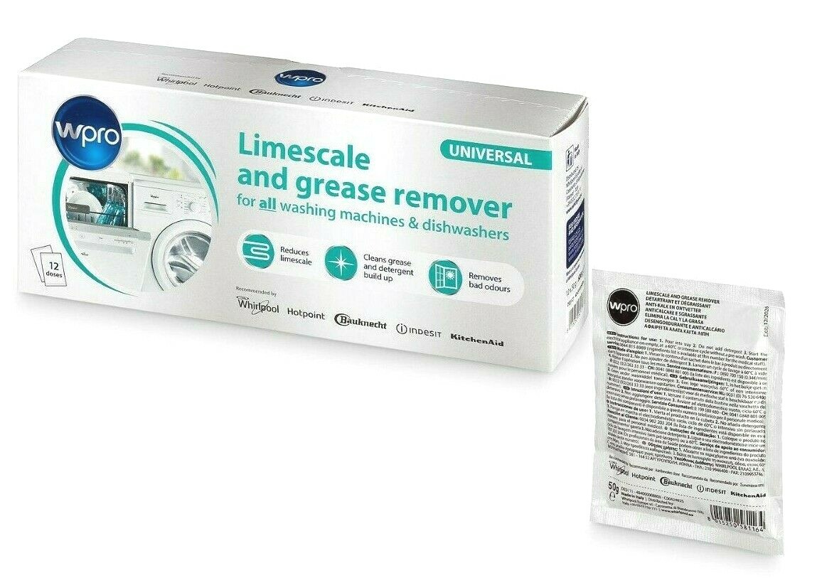 Wpro Universal Professional Dishwasher Limescale Descaler & Grease