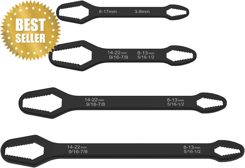 4 PCS Universal Torx Wrench Double-Head Self-Tightening Wrench, 3Mm-22Mm Adjusta