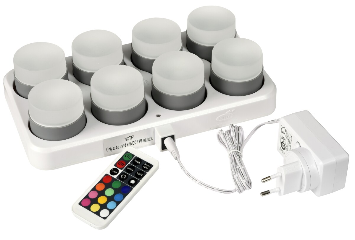Duni LEDMini LampSet Teelicht wiederaufladbar 8 Stk. Multicolor inkl