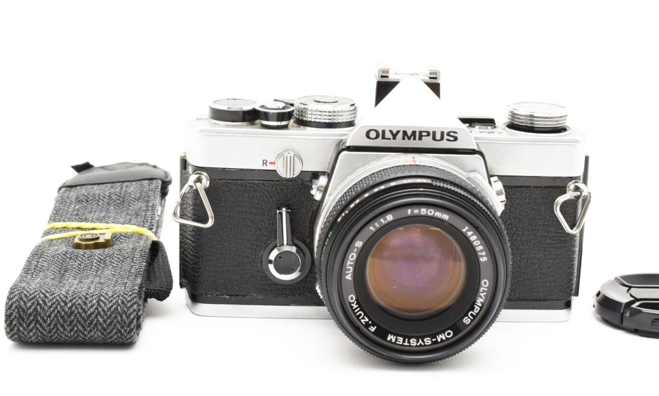 Olympus OM-1 Silver 35mm Film Camera w/F.Zuiko 50mm F1.8