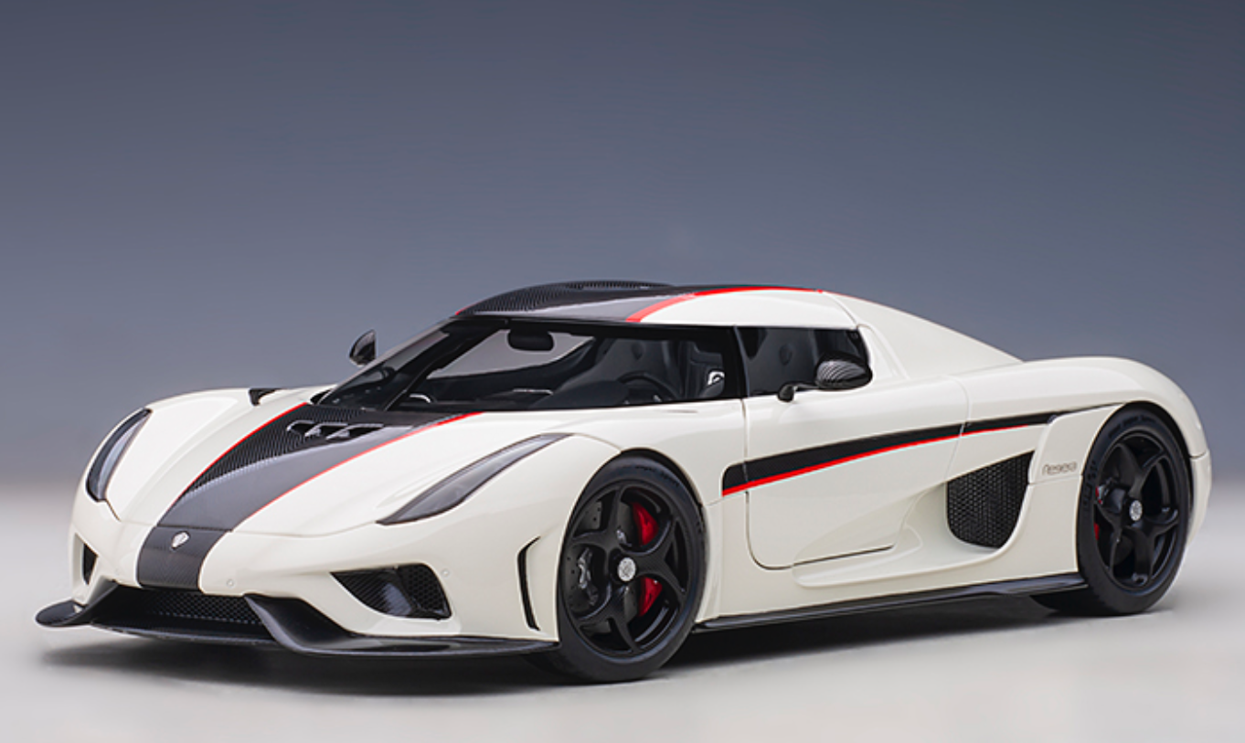 1/18 AutoArt Koenigsegg Regera White / Black Carbon 79027 | eBay
