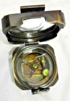 Nautical Vintage Antique Brass Kelvin Hughes 1917 Brunton Pocket Compass gift