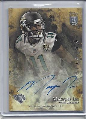MARQISE LEE 2014 TOPPS INCEPTION JAGUARS ON CARD ROOKIE AUTO RC #14. rookie card picture