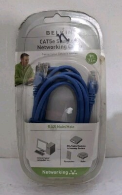 Belkin Networking Cable 7-Ft Cat 5e Snagless Blue RJ45 Male-Male 