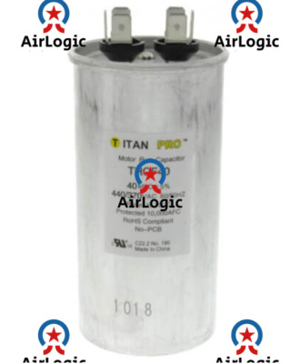 RUN CAPACITOR 40 MFD 440/370 VOLT ROUND TITAN PRO TRCF40