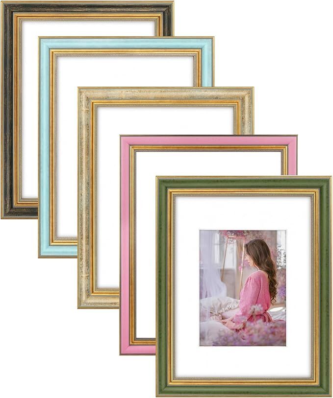 11x14 9x12 8x10 White Photo Picture Frame Real Glass Mat Wall Tabletop Gallery