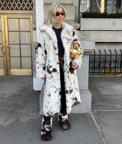 ZARA ANIMAL PRINT FAUX FUR COAT ZW COLLECTION NEW FW24/25