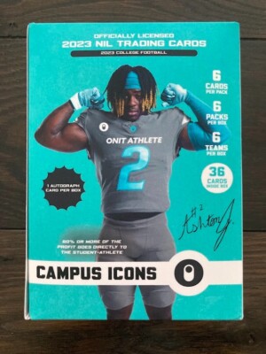 2023 ONIT ATHLETE SEALED BLASTER BOX CAMPUS ICONS NCAA FOOTBALL CARDS 1 AUTO!!!