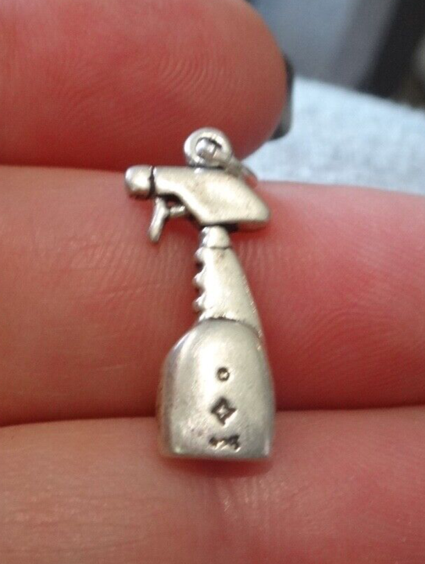 Sterling Silver 3D 22x10mm Garden Water Spray Bottle Charm