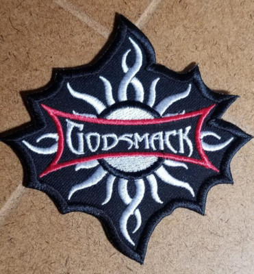 God Smack Groove metal, Rock band Embroidered  Patch approx 3.5x3.5'' red