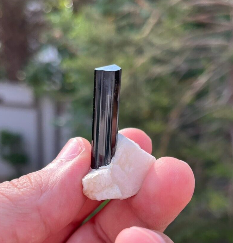 11 Gram Perfect Termination Of Black tourmaline on Matrix from skardu Pakistan