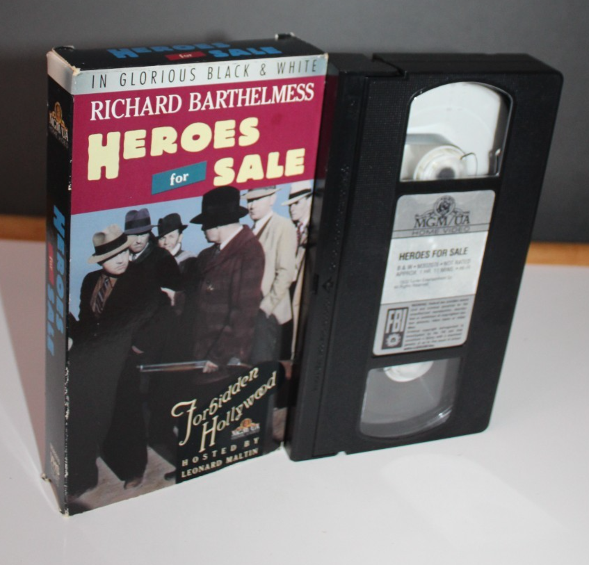 Heroes For Sale VHS Movie Forbidden Hollywood Richard  Barthelmess