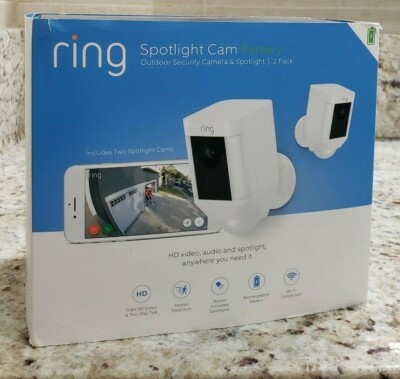 Ring Spotlight Cam Plus Battery ホワイト Ring Spotlight Cam Plus, Battery-operated - Smart Security