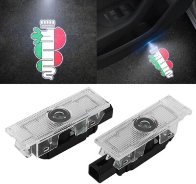 2Pcs LED Car Door Light Laser Projector for Alfa Romeo Giulietta Giulia Stelvio