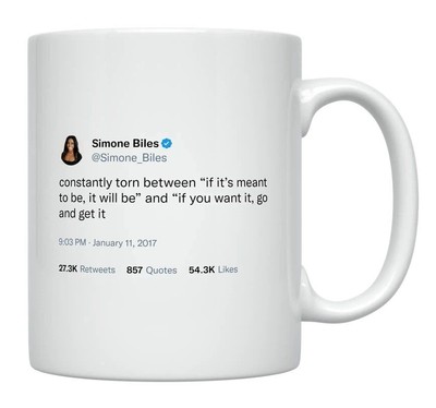 Simone Biles - Torn Between Meant to Be and Go Get It Mug
