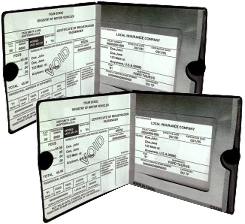 ESSENTIAL Car Auto Insurance Registration BLACK Document Wallet Holders 2