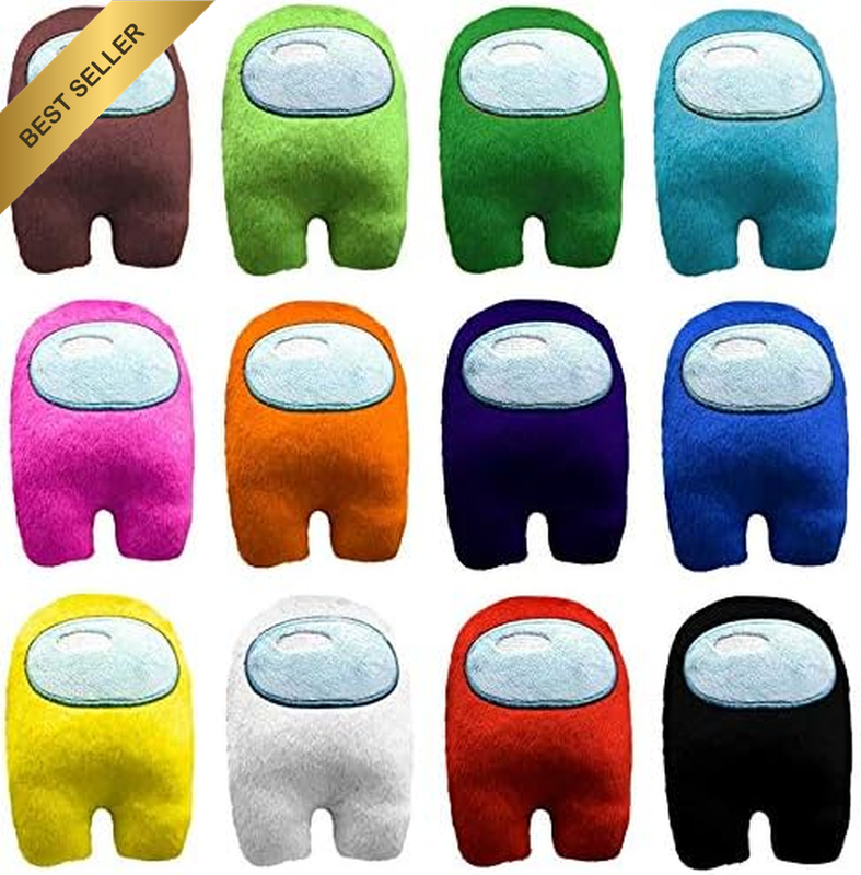 12 Pcs among Us Plush Soft Stuffed Toy Doll Game Figure Plushie Kids Toys with M