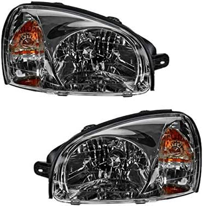 Set of 2 Headlight Assembly Pair for 2003-2006 Hyundai Santa Fe | From 7/14/2003