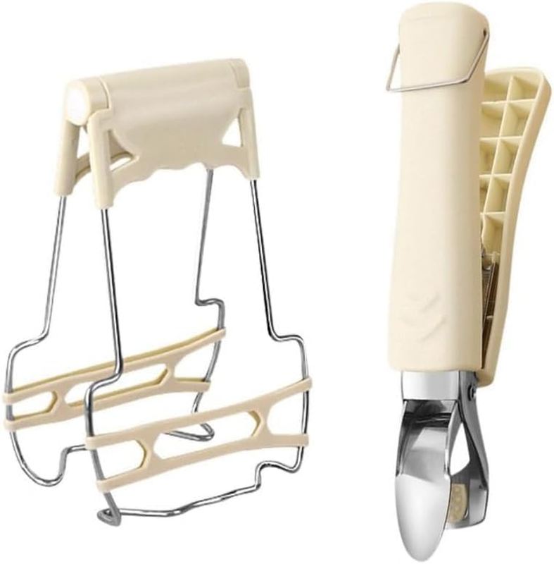 Hot Plate Grippers, Bowl Clips, Pan and Dish Clip Grippers, Plate Tongs - 2 Piec