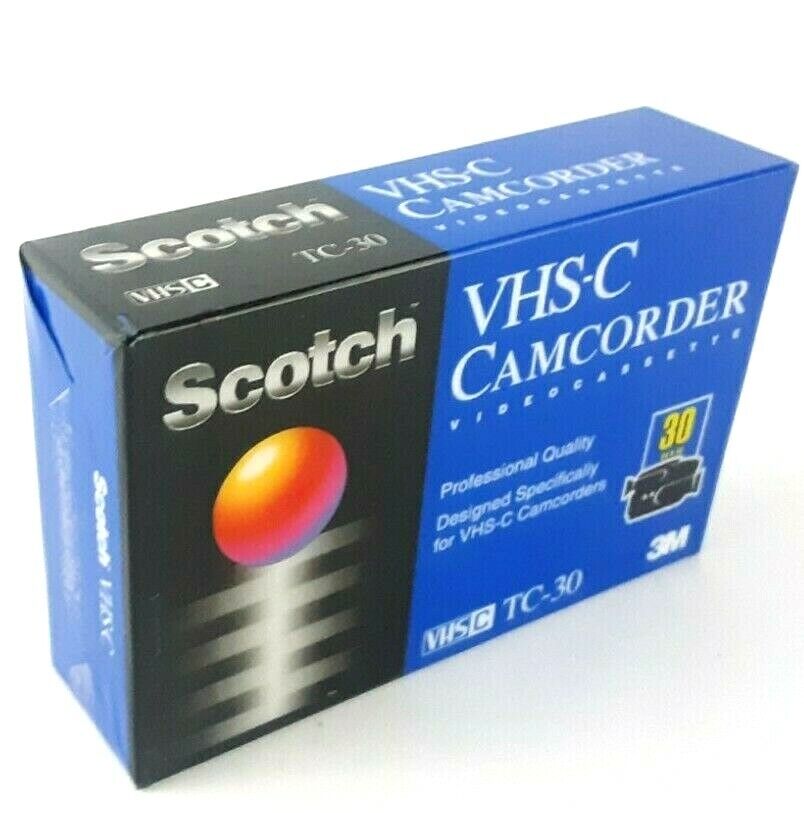  3M SCOTCH VHS-C TC-30 Camcorder Video Cassette 30min Factory ...
