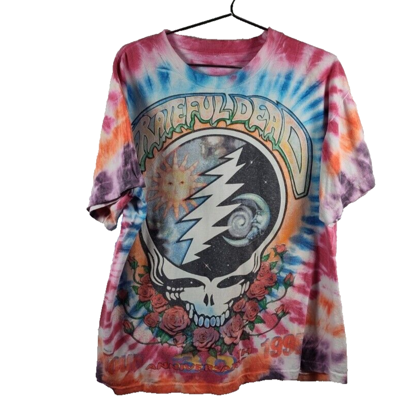 Grateful Dead Ed Donohue Tour Anniversary Summer Tour 1995 Tie Dye Shirt Sz M