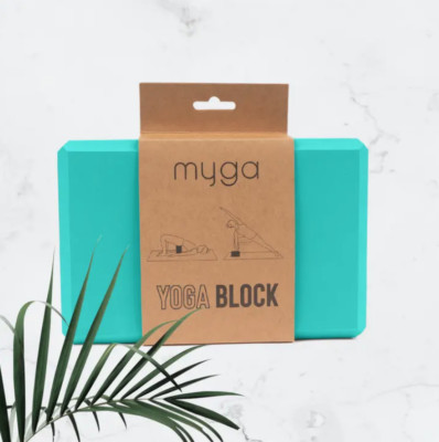 Myga Yoga Block aus türkisfarbenem Schaumstoff