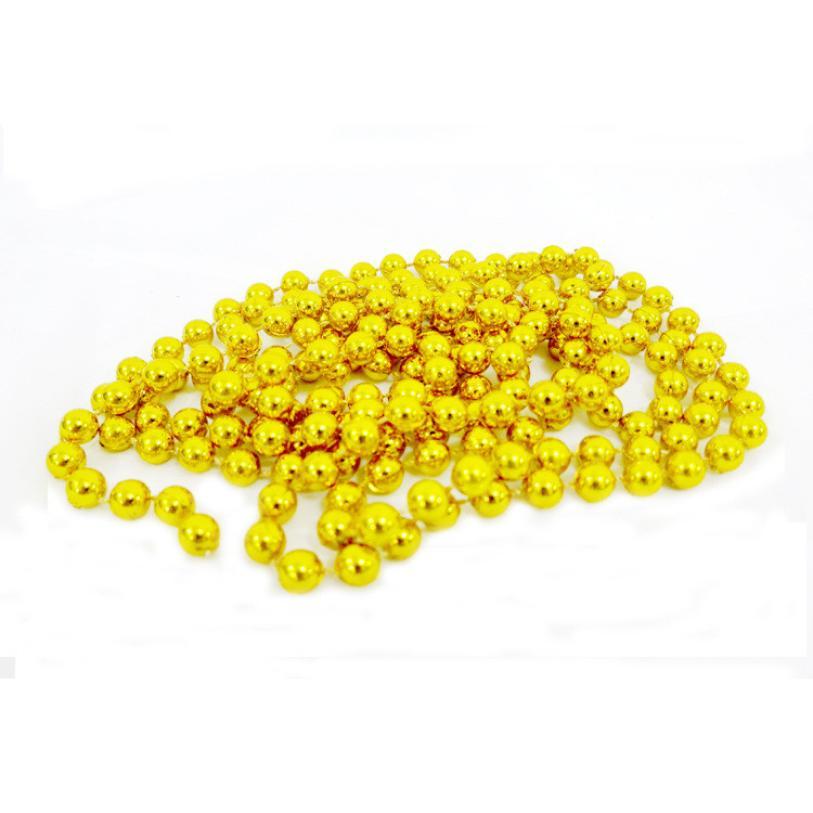 Catena Decorativa Natale Perline Plastica Decorazione Albero Oro 6mmx5m dfh