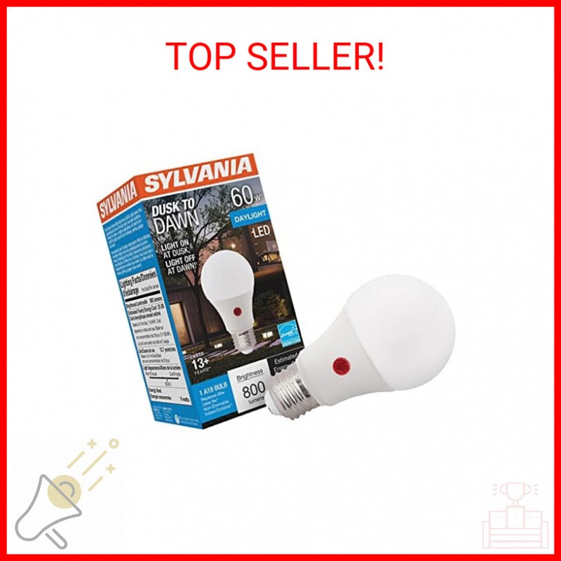 SYLVANIA Dusk to Dawn A19 LED Light Bulb with Auto On/Off Li