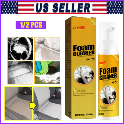 1/2pcs Multi Purpose Foam Cleaner Deep Cleaning For Car Interior Sofa Rugs 100ML
