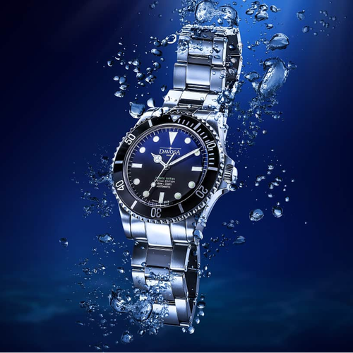 Pre-owned Davosa Ternos Sixties Blue Vintage Dive Automatic Swiss Made 40mm Watch 16152590