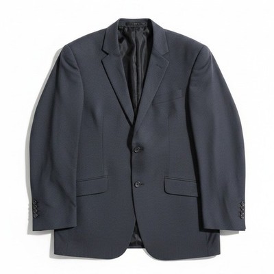 Kenneth Cole Reaction Navy Blue Pinstripe 2-Button Blazer, Men's 42R Sport Coat