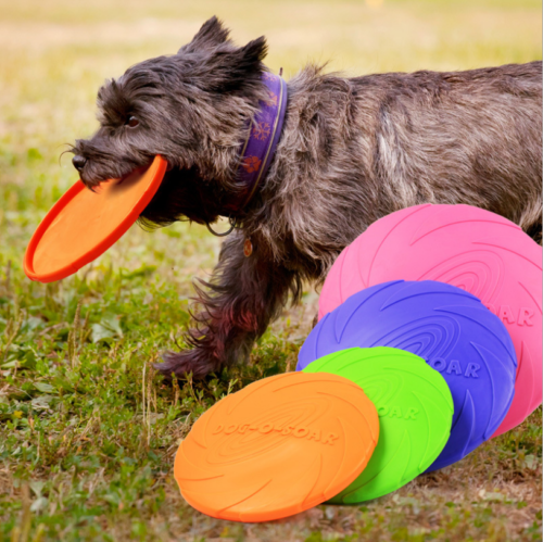 Dog Disc Hunde Frisbee Spielzeug Naturgummi schwimmend Flying 15-22cm Scheibe