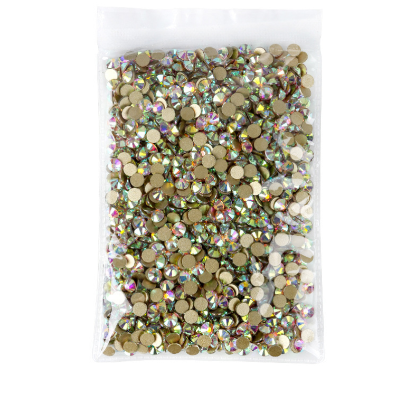 1440pcs Nail Art Gold Flat Glitter Diamond Crystal Gems 3D DIY Decoration SS4-10