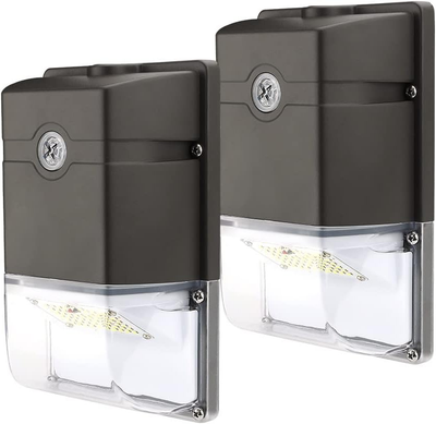 2 Pack LED Wall Pack Light with Photocell 35W 3850 Lumens