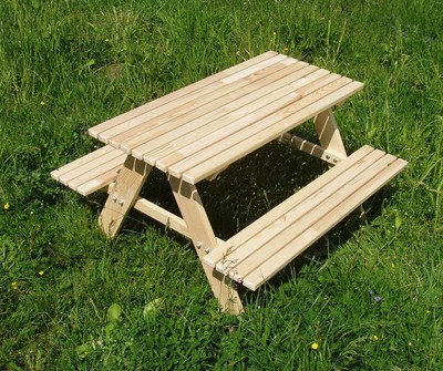 Kindersitzgarnitur Kinder sitzgruppe Tisch Bank Kindermöbel Garten HOLZ 