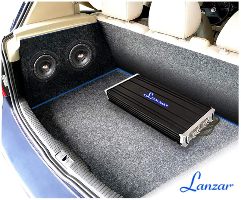Lanzar 8 inch Car Subwoofer Speaker - Black Non-Pressed Paper Cone, Aluminum Voi