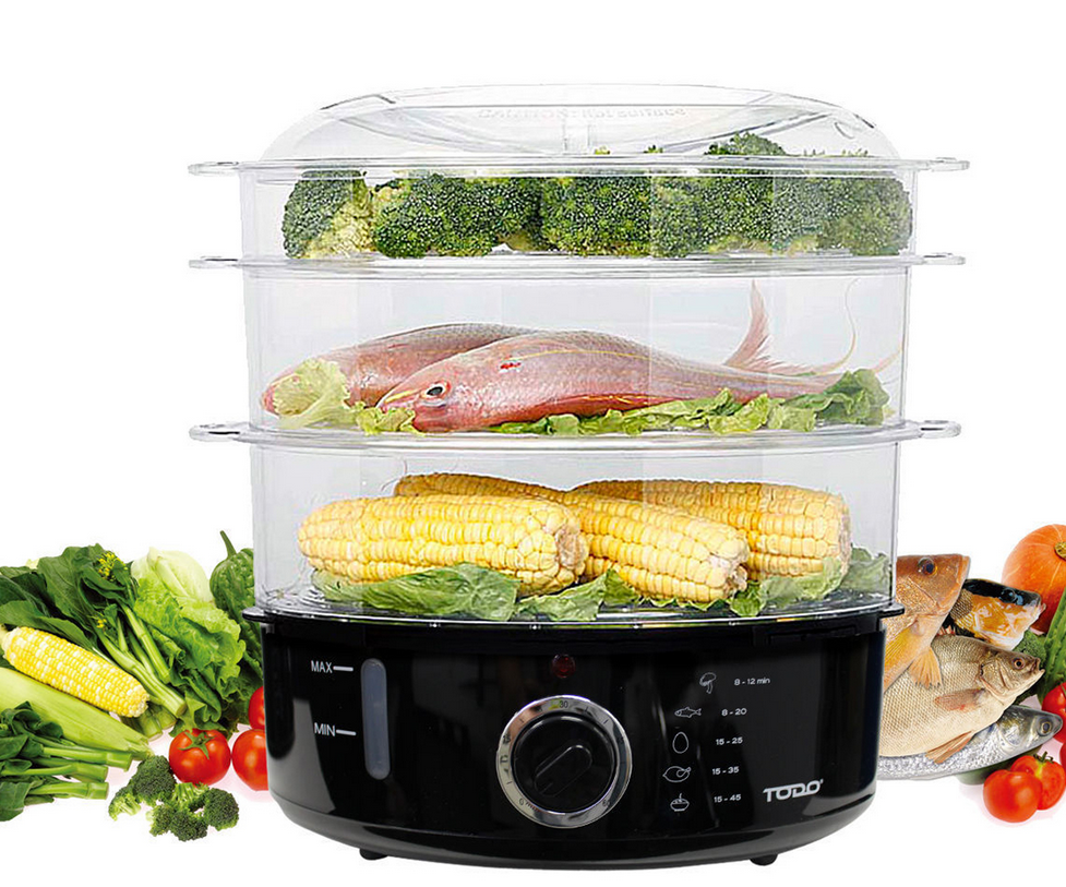 Large Food Steamer 9L 3 Tier Food Steaming Cooking Appliance Electric