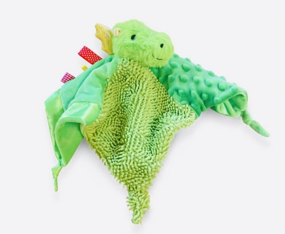 Green Dragon Security Baby Blanket Toy