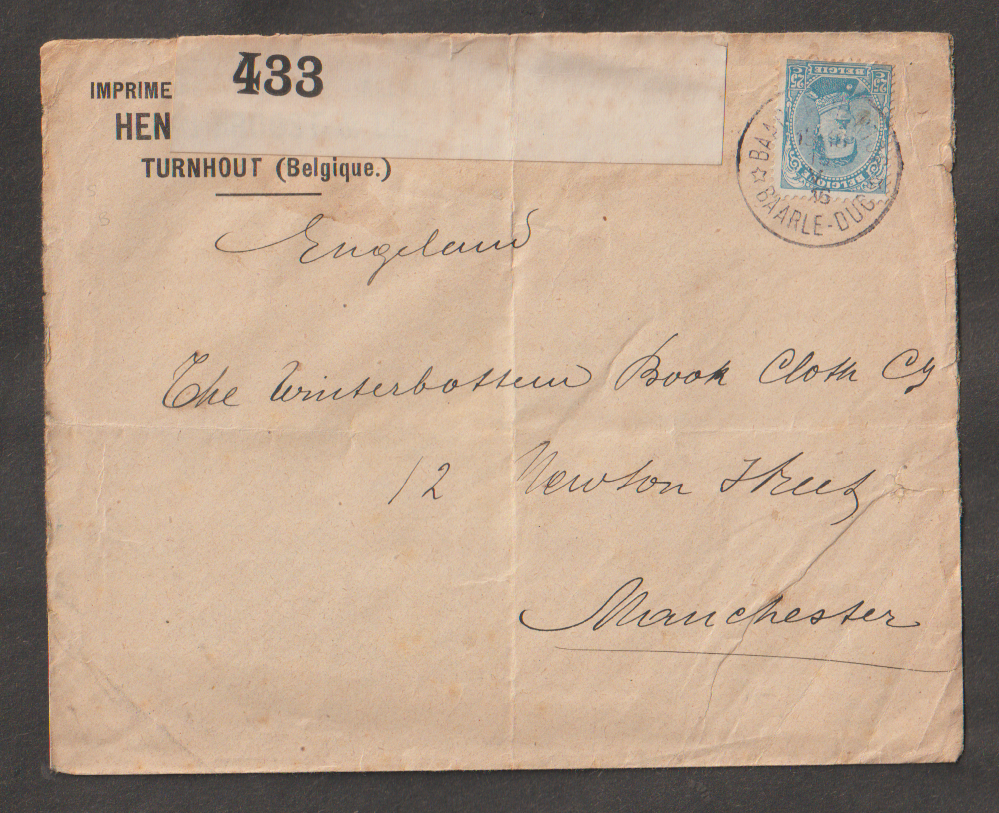 Belgium Baarle-Duc WWI Censored Commercial Cover to Manchester UK