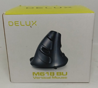Delux M618 Bu Ergonomic Vertical Mouse 6 Buttons 800/1200/1600 Dpi Optical Ri@E2