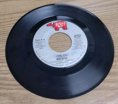 BEE GEES-LIVING EYES/ I STILL LOVE YOU VINYL 45 VINTAGE 1981